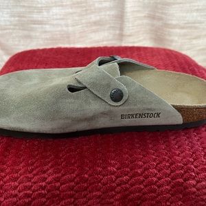 Birkenstock Boston Leather Suede Size 40 Taupe